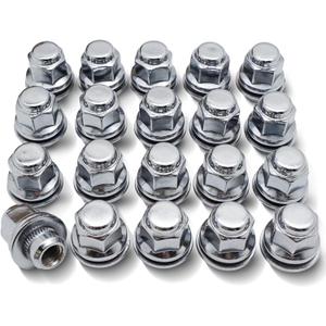 20PCS M12x1.5 Lug Nuts - 13/16" 21mm Hex - Chrome Factory Style Wheel Nut for Lexus ES350 RX350 IS300 CT200h HS250h GS450h GS450, Toyota Camry Corolla Avalon Highlander Prius Sienna 611-211 611-117