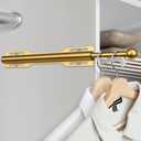 FIRJOY 12" Valet Rod for Closet Pull Out (2 Pack, Brushed Gold)