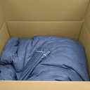 SLEEPBELLA Comforter King Size, 600 Thread Count Cotton Navy & Grey Leaves Reveisible Comforter Sets, Down Alternative Bedding Set 3Pcs(King, Navy&Blue Leaves)