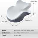 MOONYOOY Ergonomic Zoned Memory Foam Wedge Pillow for Bed, Prone Sleeping & Reading Cushion with Smooth Unibody Gentle Incline, Targeted Support for Stomach Sleepers & Back Pain Relief, Washable Cover