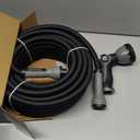 Garden Hose, Flexible Ultra Lightweight Durable, Kink-Free Water Hose with 10 Function Sprayer - Non-Shrinking, Easy to Store, All-Weather, High-Pressure, Black (50 FT)