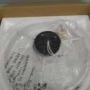 VOLISUN Low Profile Ceiling Fans with Lights and Remote, 23.6in Flush Mount Ceiling Fans with Light, 3000K-6500K Dimmable Fandelier LED Fan Light, White Bladeless Ceiling Fans with Lights for Bedroom, White 