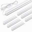 Pak 3FT LED Shop Lights, T5 SE LED Integrated Fixture, 6500K, 16W Linkable Shop Light, Energy Efficient Ceiling and Under Cabinet Lighting for Garage, Workshop, Basement, FCC Certified, 6 Pack