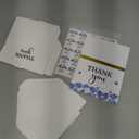 Fumete 50 Set Funeral Thank You Cards with Envelopes and Stickers Thank You Sympathy Cards with Meaningful Message Bereavement for Funeral Family Loved Ones Celebration of Life(Forget Me Not)