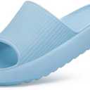 Comwarm Cloud Slide Sandals for Women Men Ultra Comfort Recovery Pillow Slippers Soft Summer Beach Shoes with Low Arch Support Size L