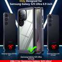 SPIDERCASE Only for Samsung Galaxy S25 Ultra Case Waterproof, Built-in Screen & Camera Lens Protector[IP68] [Military Grade Shockproof] Full Protection Only for S25 Ultra 6.9, Black/Clear