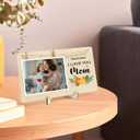 Mom Picture Frame Best Step Mom Christmas Gifts for Women Wooden 4x6 Photo Frame Keepsake Unique Valentines Day Gift Idea Mothers Day Birthday Gifts for Mama Mother Stepmom Desk Table Decor