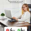 Adjustable Laptop Stand, Aluminum Portable Laptop Riser for Desk Foldable, Ergonomic Computer Notebook Stand Holder for MacBook Air Pro, Dell XPS, HP and All 1017 Inch Laptops, Black