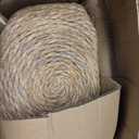 GIB Round Wicker Woven Seagrass Storage Baskets with Leather Handles Set of 3, Natural Decorative Braided Rope Wicker Baskets Bins for Shelves Blankets Organizing, 13", 12" & 11"