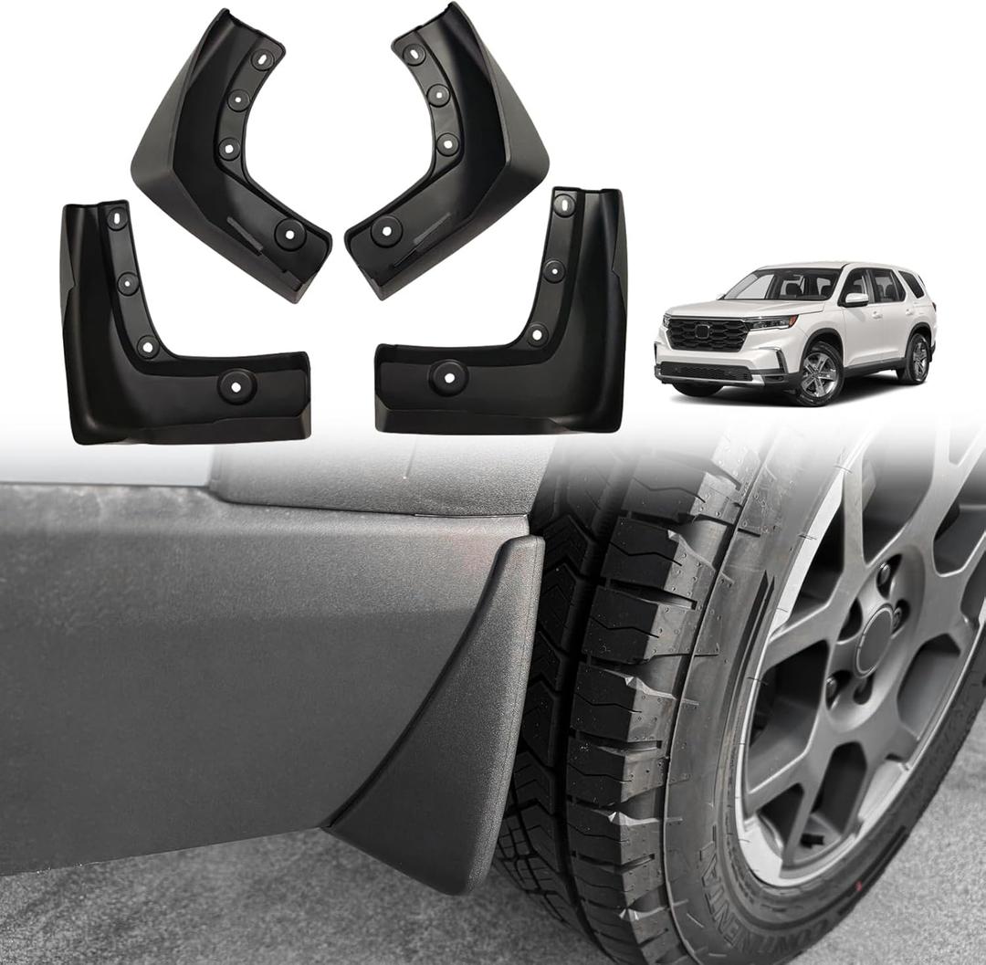 Muslogy for Honda Pilot 2023 2024 2025 2026 Mud Flaps Splash Guards Front & Rear Fender Mud Guard Accessories Compatible with 4th Gen Honda Pilot 2023-2026 Sport EX-L TrailSport Touring Elite