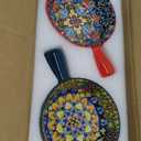 vancasso Soup Bowls with Handles, 23 Oz French Onion Soup Bowls Oven Safe, Bohemian Ceramic Soup Crocks for Cereal, Pasta, Beef Stew, Chilli, Microwave Dishwasher Safe-6.2 inch, Set of 3