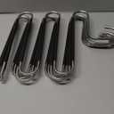 Pants Hangers Space Saving,4 Pack Stainless Steel Non-Slip Hangers for Pants,Multiple S-Shaped Closet Storage Organizer Hanger for Pants Jeans Scarf Towels Leggings