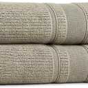 Preston Lane Douro Bath Towel Set 2 Pack Luxury Cotton Towels, Ultra Soft & Absorbent, Quick-Dry Spa-Quality Bathroom Towels, Made in Portugal, Eucalyptus 55 x 28