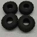DJCRAWLER Super Soft 1.0 Pin Tires, 72 * 27mm Sticky Crawler Tire for TRX4M 1/18 1/24 RC Crawler Car Axial SCX24 FMS FCX24 AX24 Upgrade Wheel, Rock Crawler Tyres, Come with Double Layer sponges (Version 1)