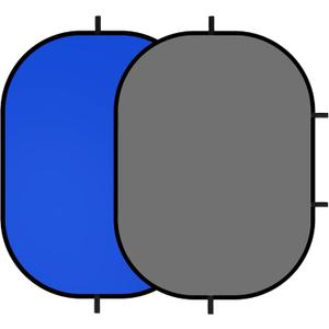 Selens Pop Up Backdrop Collapsible Background 2-in-1 Backdrop with Carry Bag, for Photo Studio Portrait Video Conference Vlog YouTube Live Streaming,Blue Grey, 39x59/1x1.5m