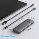 M.2 NVMe SATA SSD Enclosure Adapter Tool-Free,Sokiwi USB 3.2 Gen2 10Gbps External to USB PCI-E 6Gbps SATA M-Key / B+M Key, NVMe Reader Support UASP Trim for SSDs 2230/2242/2260/2280