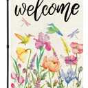 6 x Spring Summer Garden Flag 12x18 Inch, Flowers Birds Dragonflies Flag | Double Sided Colorful Seasonal Yard Outdoor Decoration