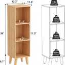 3 Cube Bookcase, Wooden Book Shelf Cube Storage Organizer with Legs, 3 Tier Bookshelf Freestanding Open Shelves for Bedroom, Living Room, Home Office (Oak, 3 Cube)