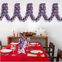 2 Pcs 4th of July Tinsel Garland Red White Blue Independence Day Metallic Glitter Hanging Twist Decor for Home Indoor Outdoor Holiday Party Supplies 6.2ft Each Plastic Decor