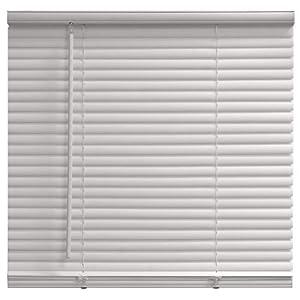 Mainstay Cordless 1" Vinyl Light Filtering Blinds, White, 27x64