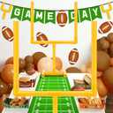 VioraWhite 2 Pcs Football Party Decoration 19.69" x 11.81" Plastic Football Goal Centerpiece Soccer Goal Post Field Post Decoration for Game Day Soccer Theme Party Decor