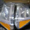 LED DRL Headlight Assembly,Fit 2009-2018 Dodge Ram 1500/10-18 Ram 2500 3500 4500 5500(Only fit factory dual beam halogen headlights, Additional H4 bulb required) Chrome Housing Amber Reflector