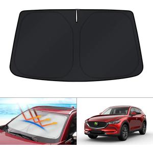 KUST Windshield Sun Shade for Mazda CX-5 2017-2024 2025 2026 CX5 Accessories Window Shade Sun Visor Protector Blocks UV Rays Keep Car Cooler