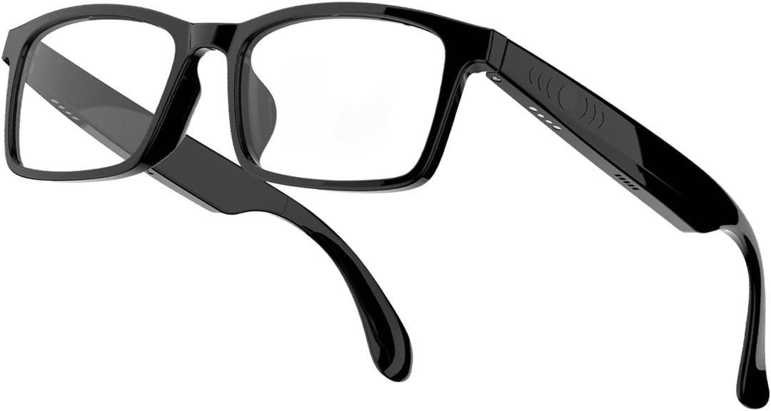 Smart Glasses for Men & Women, Clear Blue Light Glasses, Intelligent Touch&Voice Assistant,Open-Ear Speaker, Compatible with IOS/Android, Bluetooth Audio Eyeglasses for Driving/Travel/Working