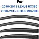 Window Visors Rain Guards for 2010-2015 Lexus RX350, Out-Channel Window Vent Wind Deflectors Visors Shades for 10-15 Lexus RX450h