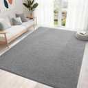 6x9 Feet Grey Area Rugs for Bedroom, Indoor Washable Memory Foam Rug for Living Room, Modern Aesthetic Minimalist Non-Slip Carpets for Kids Boys Girls Adults Dorm Home Decor