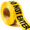 Caution Do Not Enter Tape 3 inch X 1000 feet Bright Yellow with a Bold Black Print 3 in. Wide for Maximum Readability Tear Resistant Design
