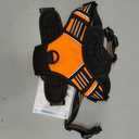 Eagloo Dog Harness for Large Dogs, No Pull Service Vest with Reflective Strips and Control Handle, Adjustable and Comfortable for Easy Walking, No Choke Pet Harness with 2 Metal Rings, Orange, L