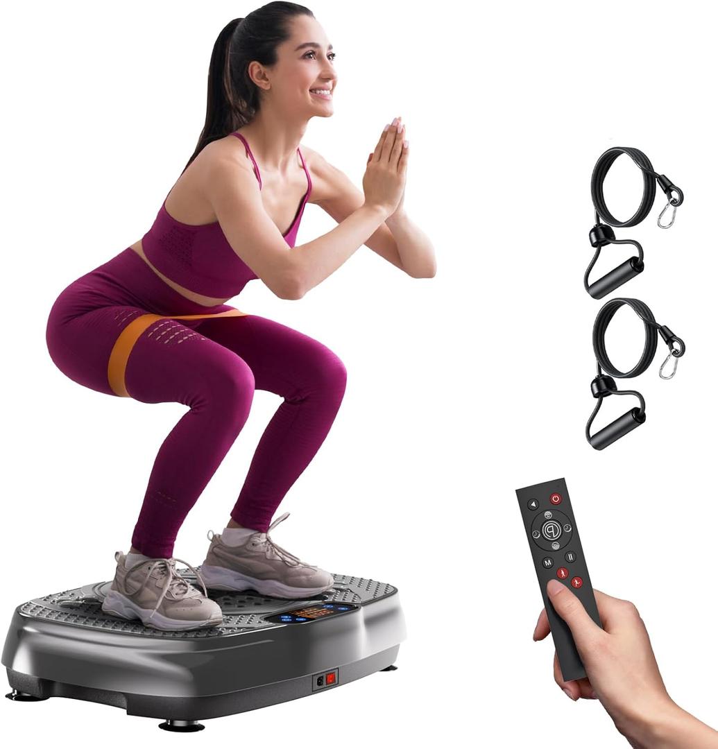 Vibration Plate Exercise Machine: TISSCARE Vibrating Plates for Weight Loss and Lymphatic Drainage, 400lbs Shake Plate Whole Body Workout Platform for Home Fitness Fat Burner Gifts for Women Men (Silver Grey) Vibration Plate Exercise Machine: TISSCARE Vibrating Plates for Weight Loss and Lymphatic Drainage, 400lbs Shake Plate Whole Body Workout Platform for Home Fitness Fat Burner Gifts for Women Men (Silver Grey)