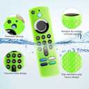 (4 Pack) ONEBOM Silicone Protective Remote Case Cover, Silicone Cover Skin| Glow in The Dark(Blue&Purple&Red&Green)