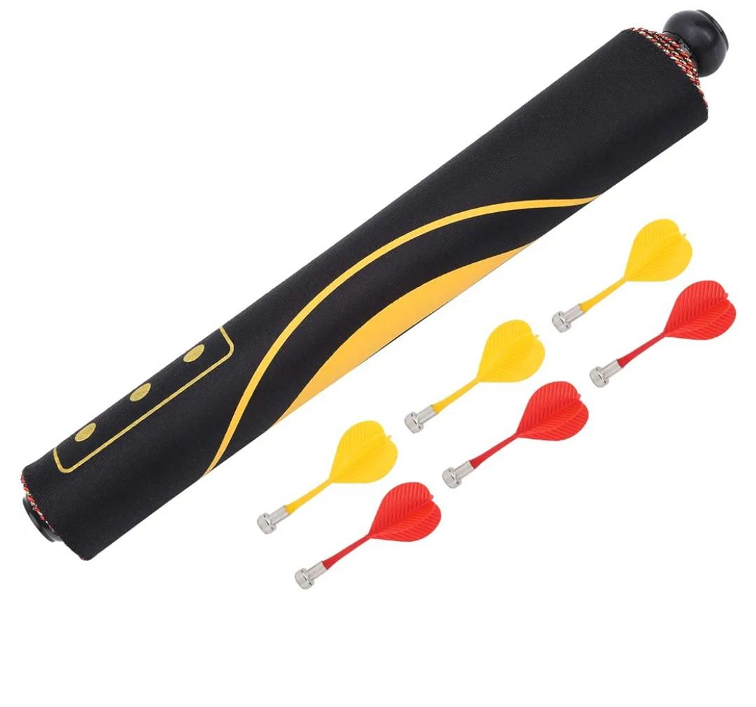 15in Magnetic Board, Double Sided Flannel Dartboard with 6 Safety, Easy to Hang and for Indoor Games