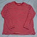 Red Stripped Women Longsleeve, L
