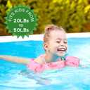 Double Couple Toddler Swim Vest with Sleeves Cartoon Adjustable Strap Swimming Jacket Pool Floaties for Kids 20-50 Pounds Boys and Girls Child