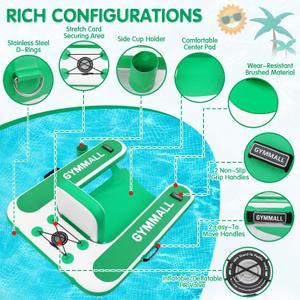 Sunchill Inflatable Pool Lounger Sun Chair Float for Adults 47"L × 39"W 51"L x 43"W, Sunchill Swimming Chair Dock for Outdoor, Lake, River and Beach, with