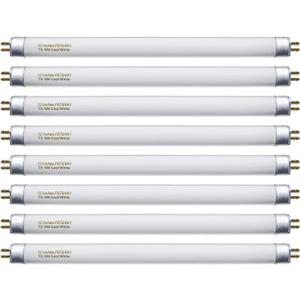 Pack of 8 F8T5/CW Fluorescent Bulbs, T5 12 inch 8 Watts Under Cabinet Light Bulb Cool White, G5 Mini Bi 420 Lumen