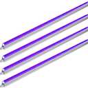 Barrina UV LED Blacklight Bar, 22W 4ft, T5 Integrated Bulb, Black Light Fixture for Blacklight Poster, Halloween Decorations and Christmas Party, Fun Atmosphere with Built-in on, Off Switch (4-Pack)