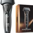 Electric Razor for Men: Rechargeable Floating Foil Shavers with LED Display - Waterproof Wet Dry - 30 Precision Blades, Travel Lock, Face Shaving- Gift for Men/Dad