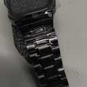 MioHHR Stainless Steel Watch Band with Case Compatible with Apple Watch Ultra3/2/1 Series 11 10 9 8 7 6 5 4 3 2 1 SE3/2/1, Metal Strap with Protective Cover for iWatch 49/46/45/44/42/41/40/38mm Men (Black)