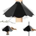 Oversized 21 Inch Metal Squirrel Baffle, Chew-Proof Weatherproof Squirrel Guard for Bird Feeder Pole and 4x4 Post, Outdoor Hanging Squirrel Proof Baffle, Black