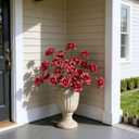 INXUGAO Artificial Flowers Fake Roses for Outdoor, 10Pcs 28" Long Stem Silk Red Roses for Wedding Indoor Outside Party Decor, Realistic Faux Bouquet for Tall Vase Planter