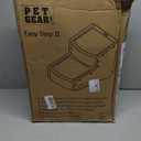Pet Gear Easy Step II Pet Stairs, 2 Step for Cats/Dogs up to 150 Pounds, Portable, Removable Washable Carpet Tread, No Tools Required, Sand Dune