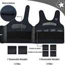 Compression Vest for Kids (Medium, Ages 5 to 9) Weighted Vest for Kids Including 6 Removable Weights Black
