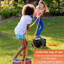 CWLAKON Tug of War Rope 40ft for Kids Adult, Outdoor Field Day Family Reunion Birthday Party Games, Orange, Includes 18 Medals, Storage Bag, Adjustable Center Flag