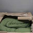 Japanese Floor Mattress, Futon Mattress with Portable Storage Bag and Washable Cover, Roll Up Thick Tatami Mat Suitable for Camping, Guest Room, Green, Full