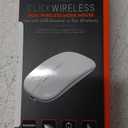 Wireless Bluetooth Mouse Rechargeable Laptop Mice Silent Slim Use(BT5.2 and 2.4G Portable USB Receiver) Dual Mode Computer Mouse for Laptop/iPad/Tablet/Apple/Computer/Mac(Bright White)