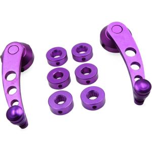 2pcs Purple Universal Aluminum Alloy Car Auto Door Window Handle Cranks Winder Auto Replacement Parts